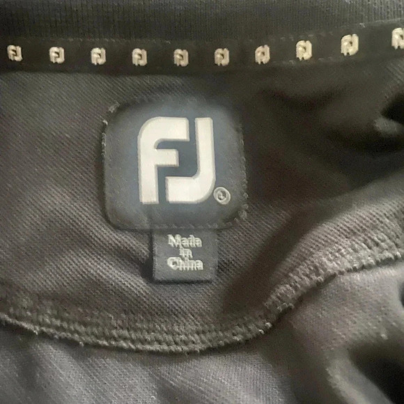 Footjoy FJ Mens Size Large Black Short Sleeve Polo Shirt - Picture 6 of 6
